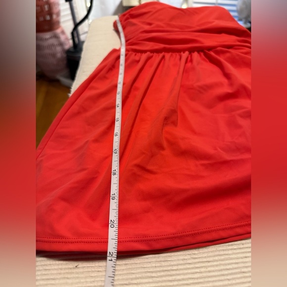 Red Women's Swim Dress - Picture 6 of 10